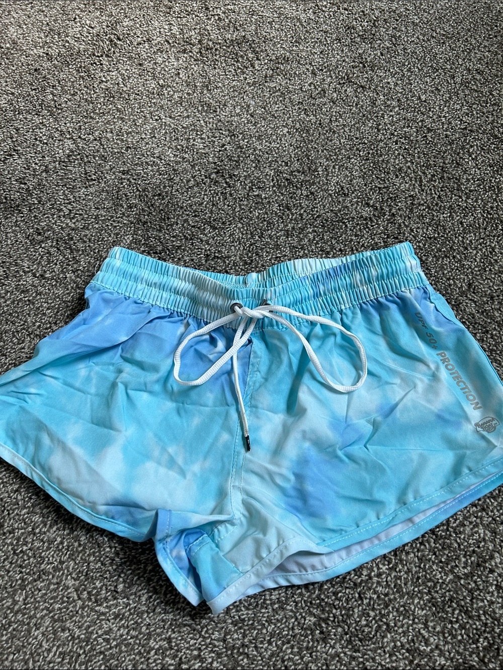 Banana Republic Blue Tie-Dye Swim Trunks with Drawstring
